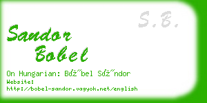 sandor bobel business card